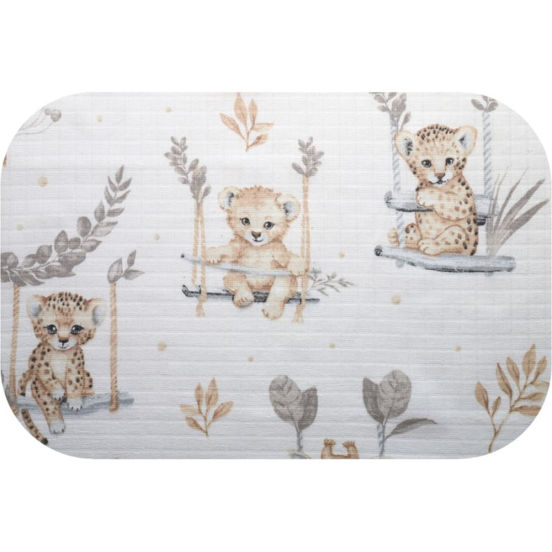 Ega Kids vystyklas - 29446 - TETRA PRINT - EGA - ANIMALS on a SWING -  dydis 70x80 cm