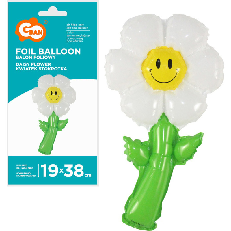 BALON FOLIOWY 15  STOKROTKA 19x38