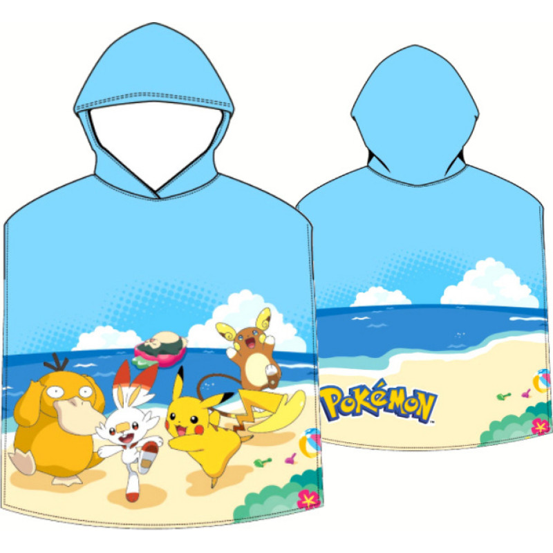 FAST DRY PONCHO 50X100 CM POKEMON 2023POK018 MICROFIBER