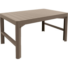 Keter sodo stalas Lyon Rattan Table, smėlio spalvos
