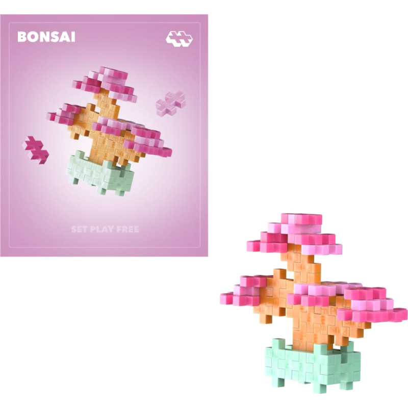 Plus Plus konstruktorius AUGALAI - rožinis bonsas