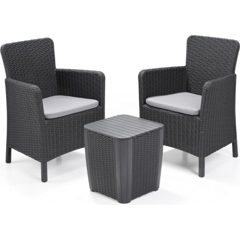 Keter sodo baldų komplektas Trenton Balcony Set, pilkos spalvos