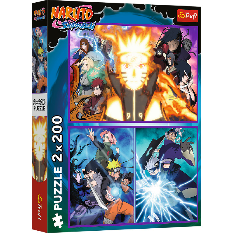 Trefl 13333 Puzzle 2x200 Ninja z Wioski Ukrytego Liścia