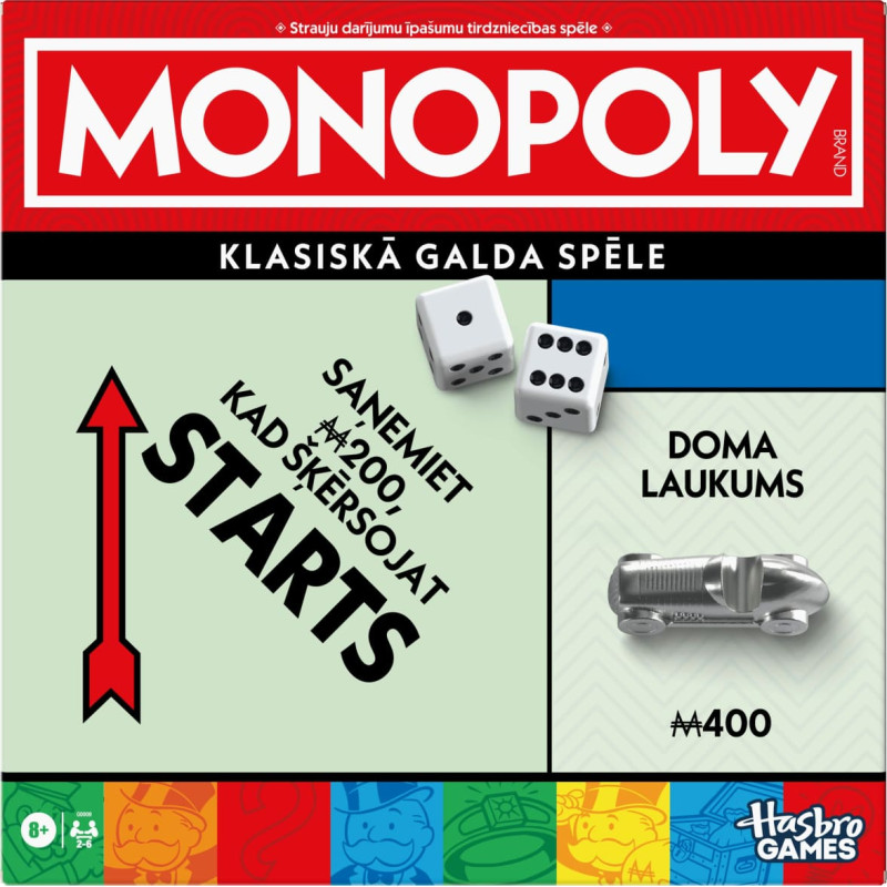 Monopoly Galda spēle Classic Refresh (Latvie&scaron;u val.)