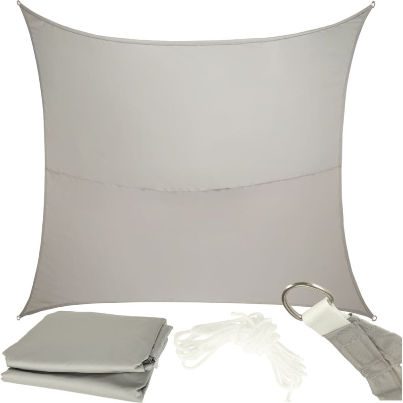 LUARO ūdensnecaurlaidīga dārza terases saulessarga bura 4x4x4m kvadrātveida pelēka