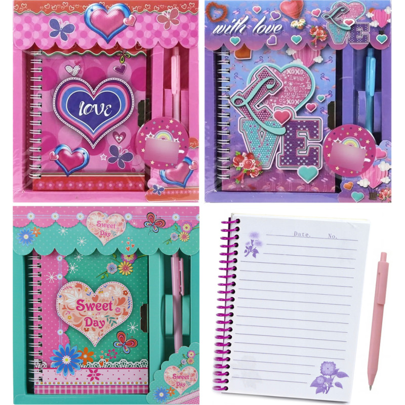 NOTATNIK PAMIĘTNIK SERCE Z DŁUGOPISEM