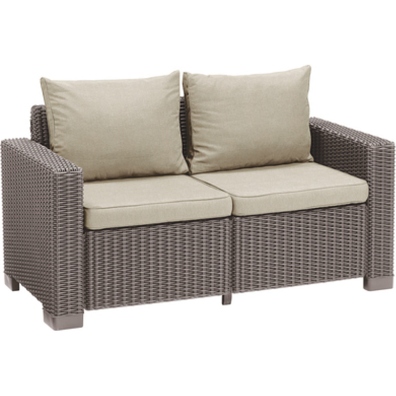 Keter Dārza dīvāns divvietīgs California 2 Seater Sofa bē&scaron;s