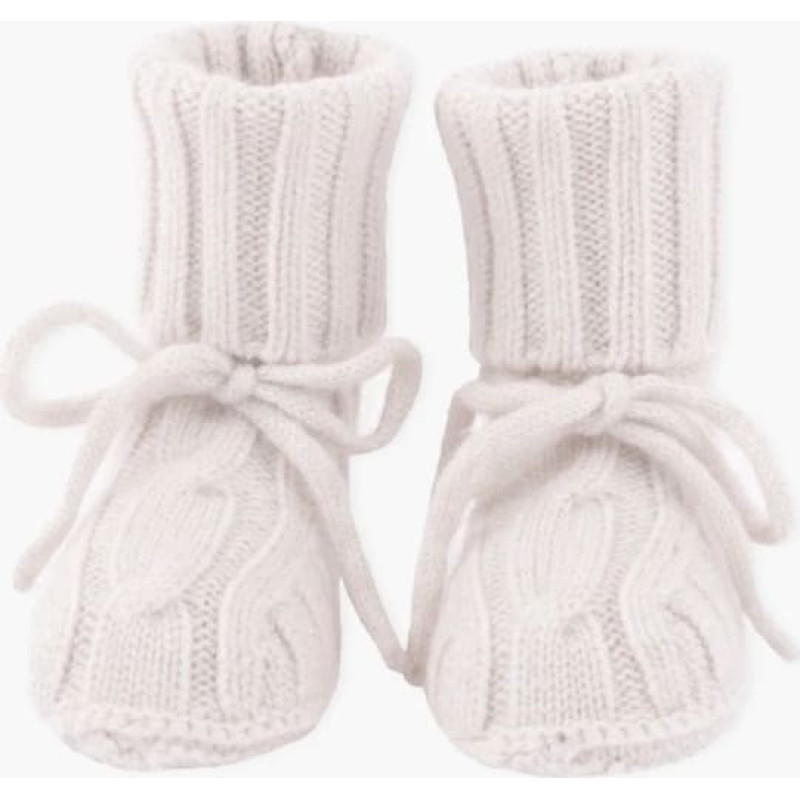 Livly Clothing Ka&scaron;mira zeķes Livly Cable Knit Cashmere Footies Light Mauve