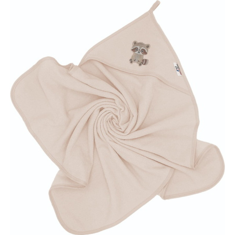 Bocioland Dvielis ar kapuci RACOON 80x80 cm BL217