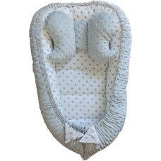 Duet Baby Cocoon - 696 - with pillow - MINKY - DOTS - GREY