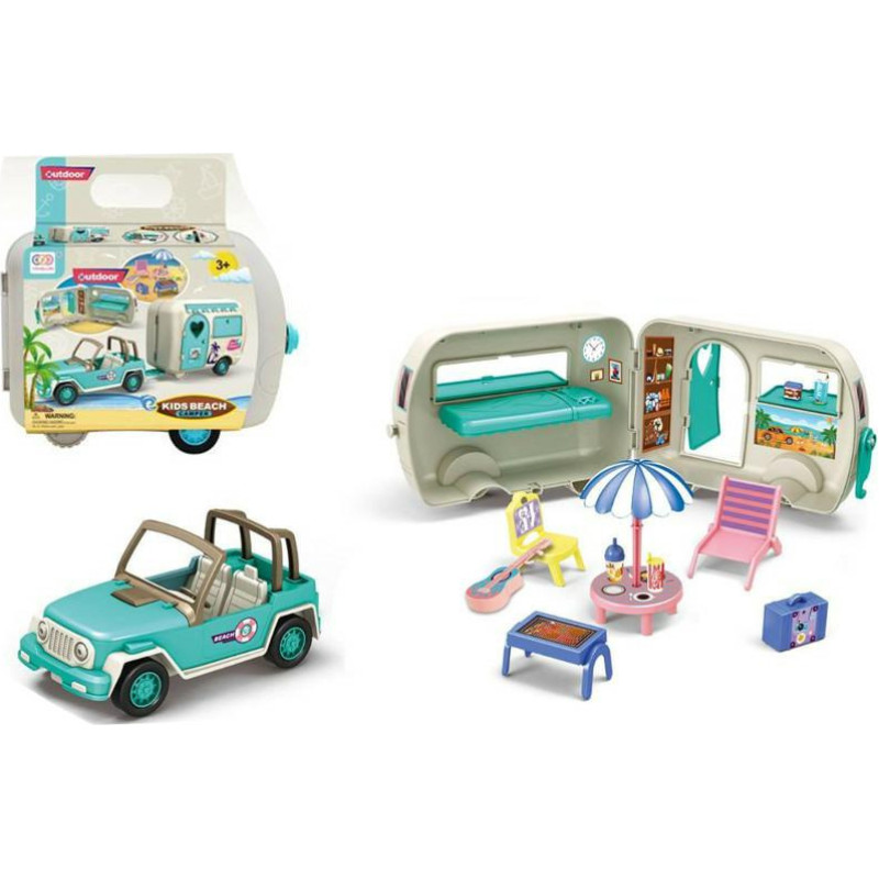 Hipo 08326 – Automobilis su kemperio priekaba