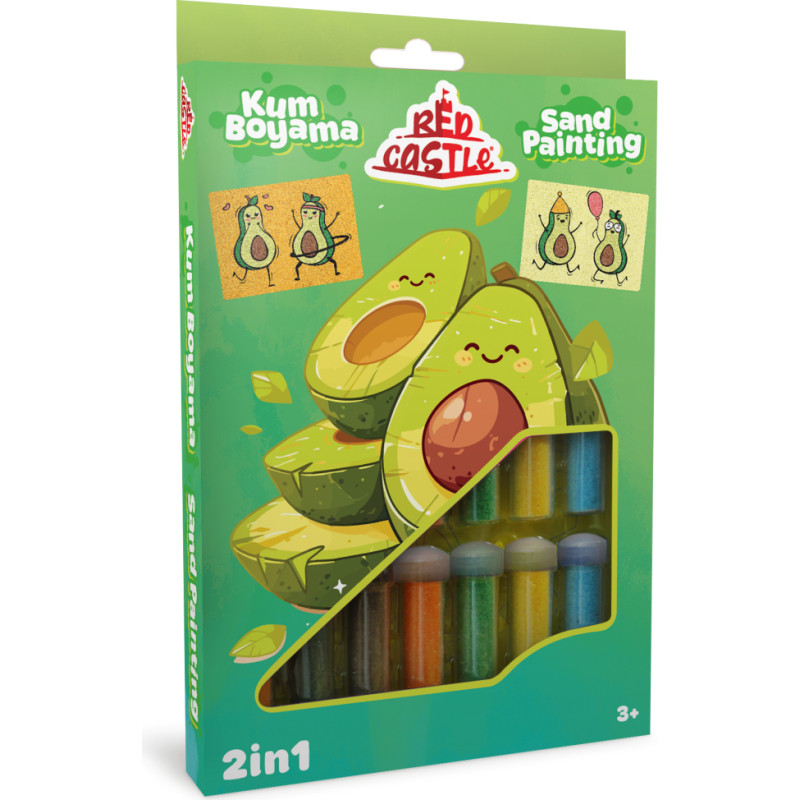 Red Castle kūrybinis smėlio rinkinys 2in1, Avokadai
