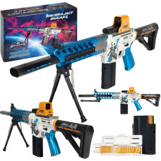 Diskų šaudantis žaislinis pistoletas su baterijomis „Mocarz“