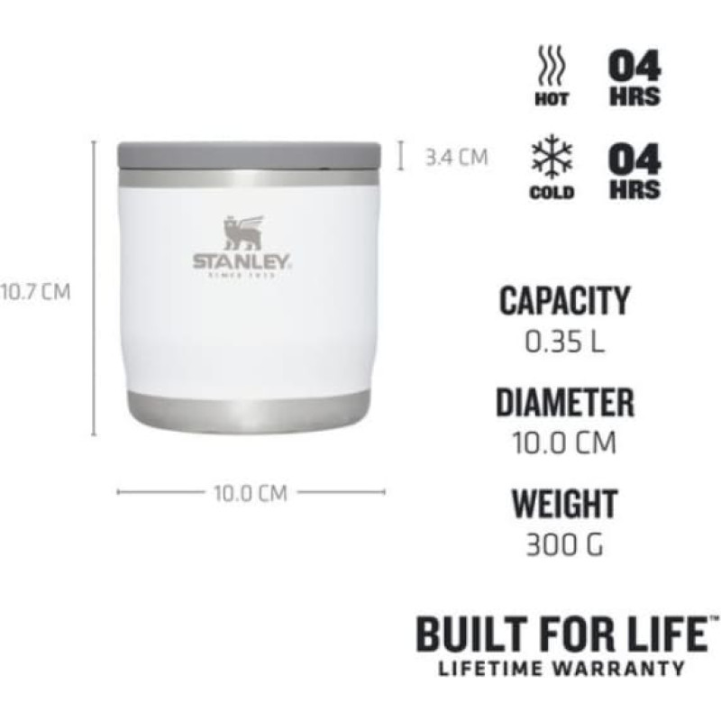 Stanley Termoss ēdienu The Adventure To-Go 0,35 L balts