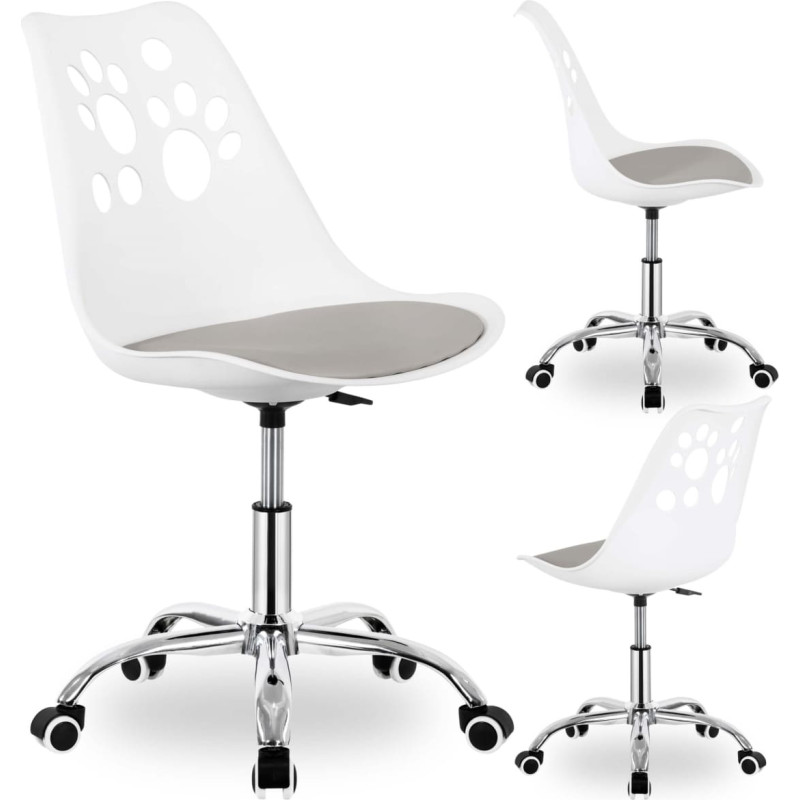 Springos Vaiki&scaron;ka reguliuojamo auk&scaron;čio besisukanti vaiki&scaron;ka kėdė su ratukais, skirta vaikų mokymuisi, Springos HF0040, balta