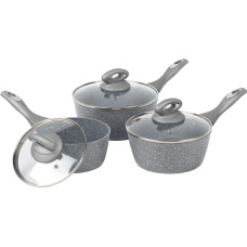 Salter BW02986G1EU7 Marblestone 3-Piece Saucepan Set - 16/18/20cm