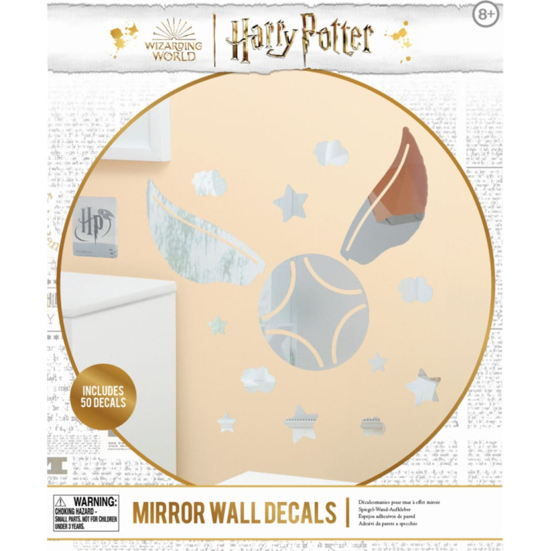 Paladone Harry Potter Golden Snitch Mirror Wall Decals