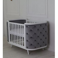 Ingvart Boho kūdikio lovytė su veliūro audiniu, karietos stiliaus — išmatavimai: 70×90 cm / 70×134 cm (spalva pasirenkama)