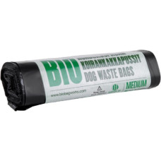 Biobag Suņu ekskrementu maisi kompostējami BioBag Dog Medium (30 gab. rullī) 20mkr. 20x35cm melni