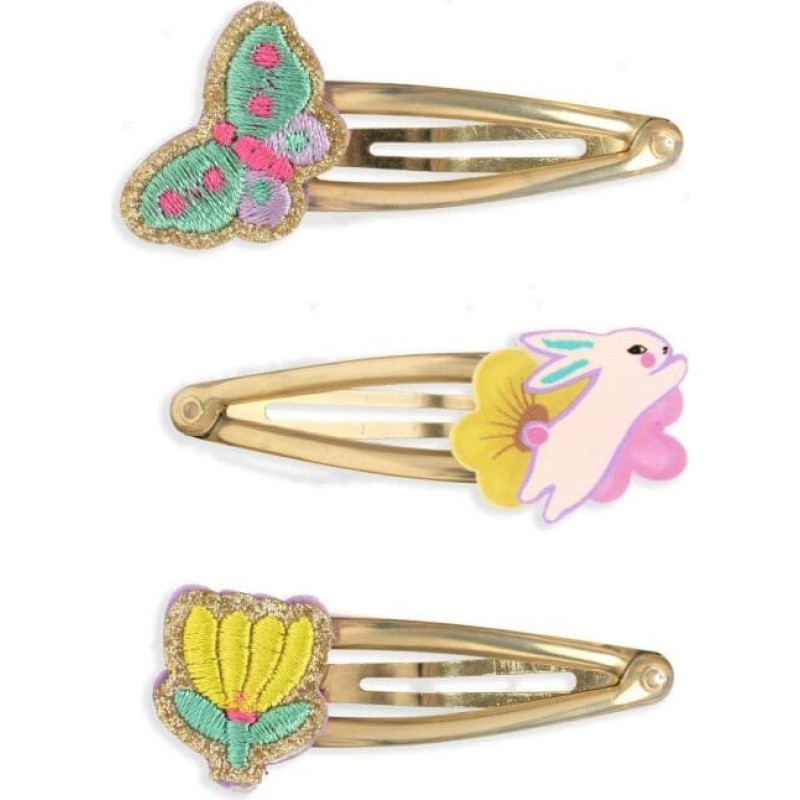 Djeco Plume - Plaukų segtukai - Sodas (3 vnt.)