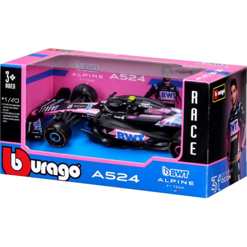 Bburago 1:43 automa&scaron;īna F1 Alpine A524, 18-38219