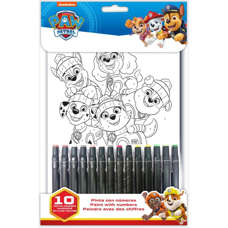 Kids Euroswan - Akcesoria Licencyjne PAINT BY NUMBERS PAW PATROL