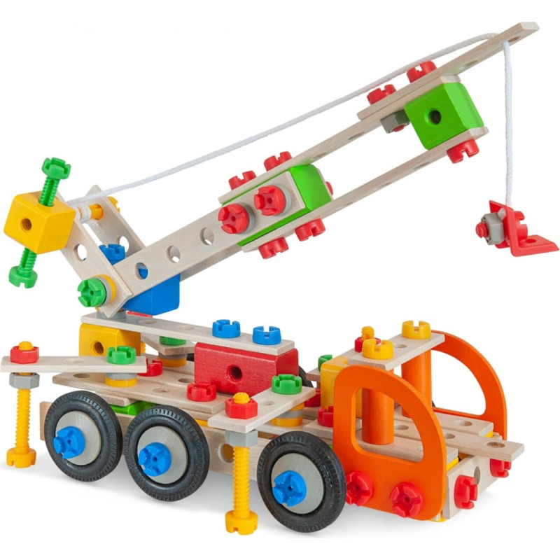 Eichhorn Wooden construction set &ndash; crane, 170 pcs
