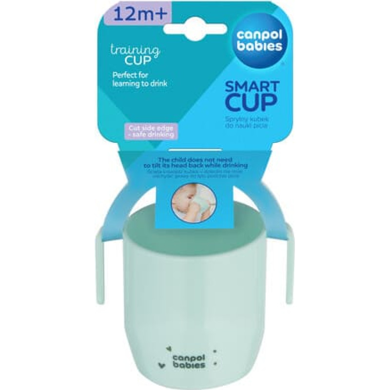 Canpol 74/060 išmanus atviras mokomasis puodelis vaikams – turkio spalvos