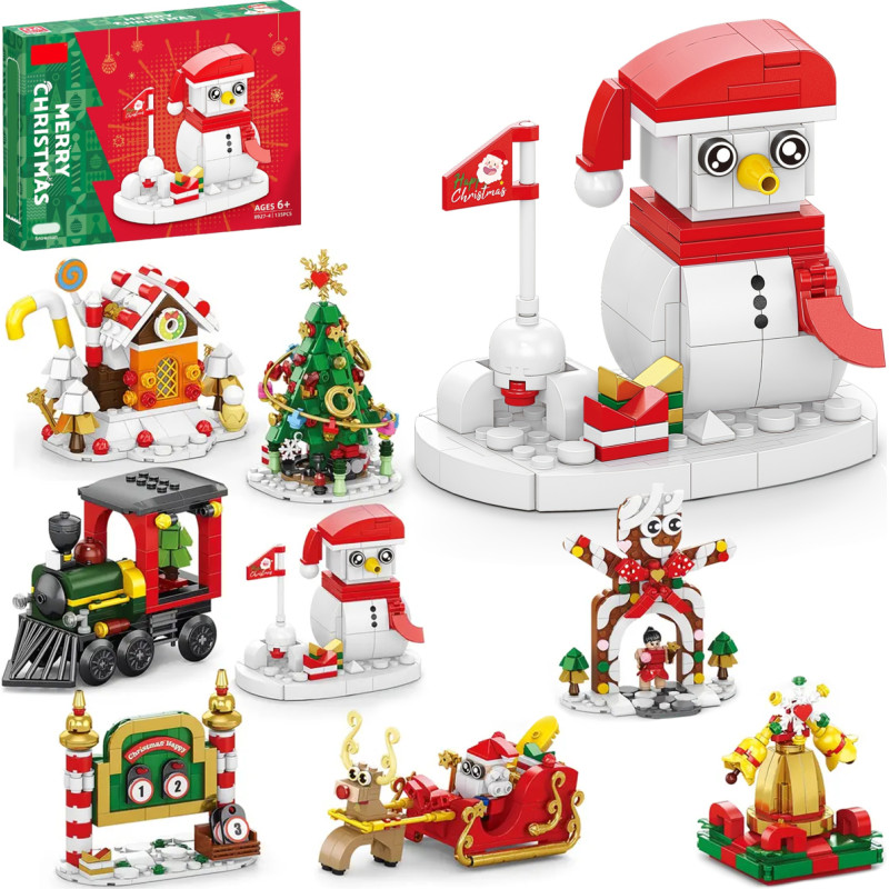 KLOCKI ŚWIĄTECZNE +140 ELEMENTÓW 8 WZOR