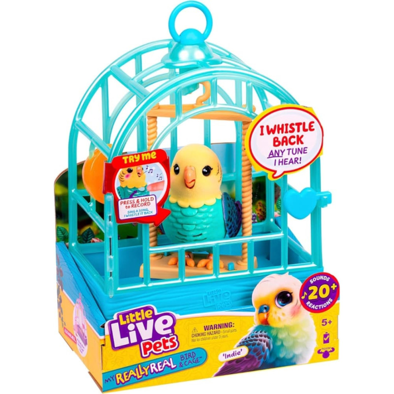 MIX Moose Little Live Pets 26691 M&oacute;wiący Ptaszek z Klatką