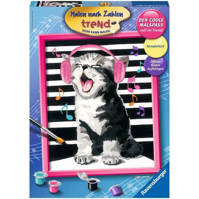 Ravensburger Paint by numbers 30x24 cm Singing Cat