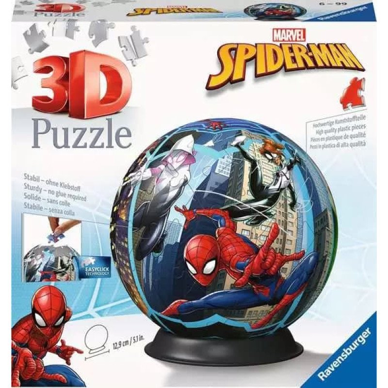 Ravensburger Round 3D Puzzle, 72 pcs, Spiderman