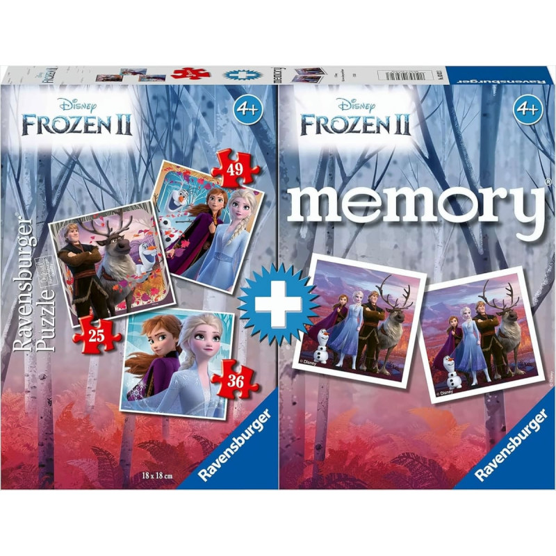 Ravensburger Set: Puzzle 3-in-1 + Memory Game Frozen 2
