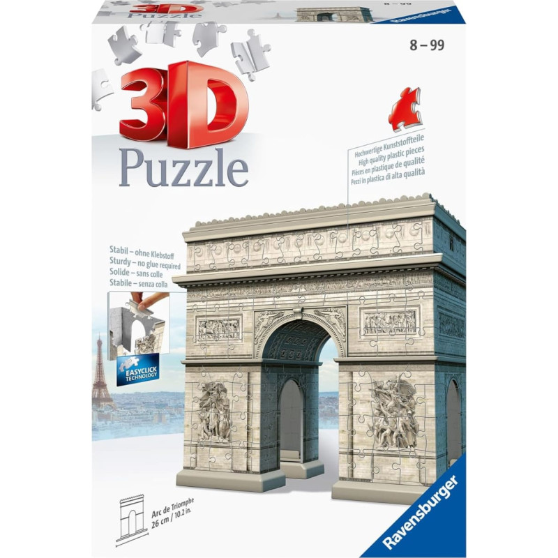 Ravensburger 3D Puzzle Arc de Triomphe, 216 pcs, 8+