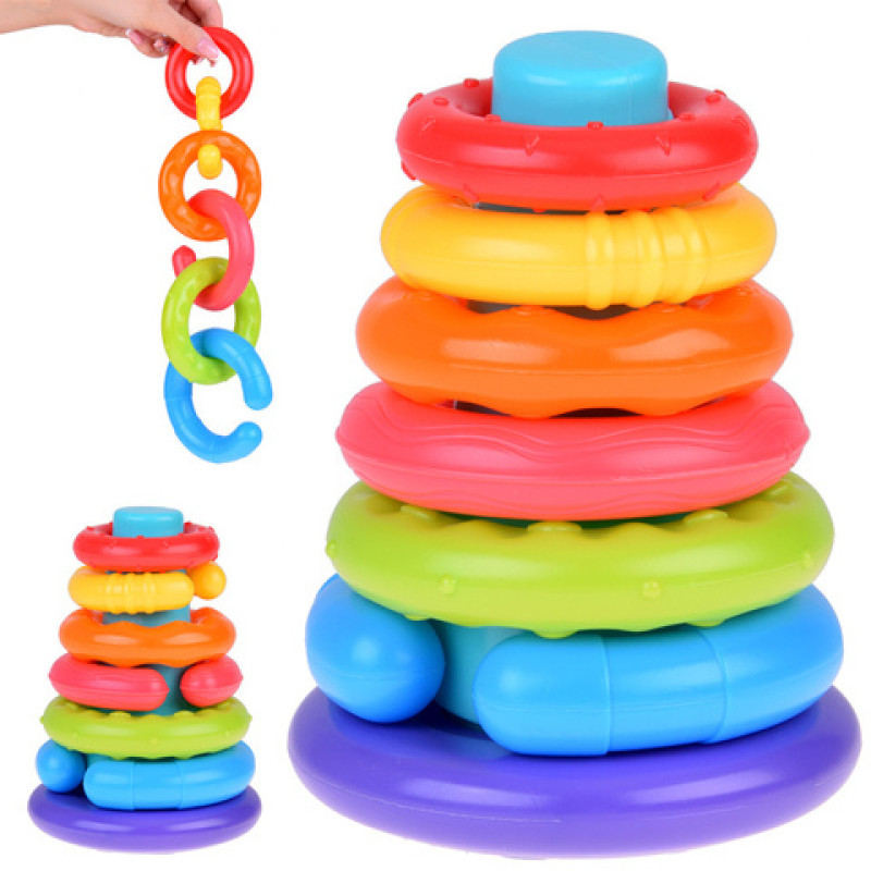 JM – Piramidė su žiedais, 18 cm (ZA5283)