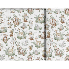 Minikid Autiņ&scaron; marles FOREST ANIMALS 70x80 cm