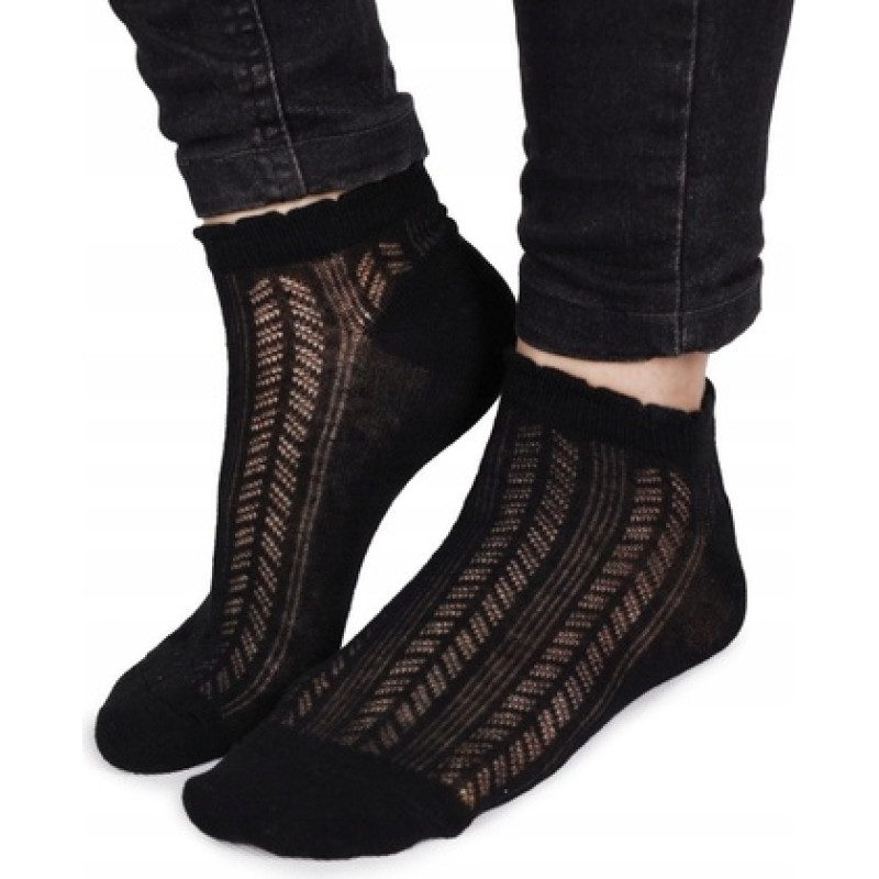 Yo Baby Ažūra zeķes 31-34 SKL-0010 BLACK (Yoclub)