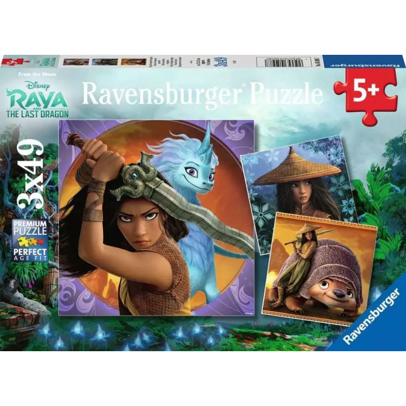Ravensburger Puzzle 3x49 pcs Raya and the Last Dragon