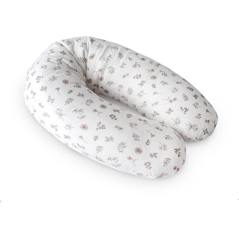 Cebababy maitinimo pagalvė dżersej multi balta gėlės W-880-000-829
