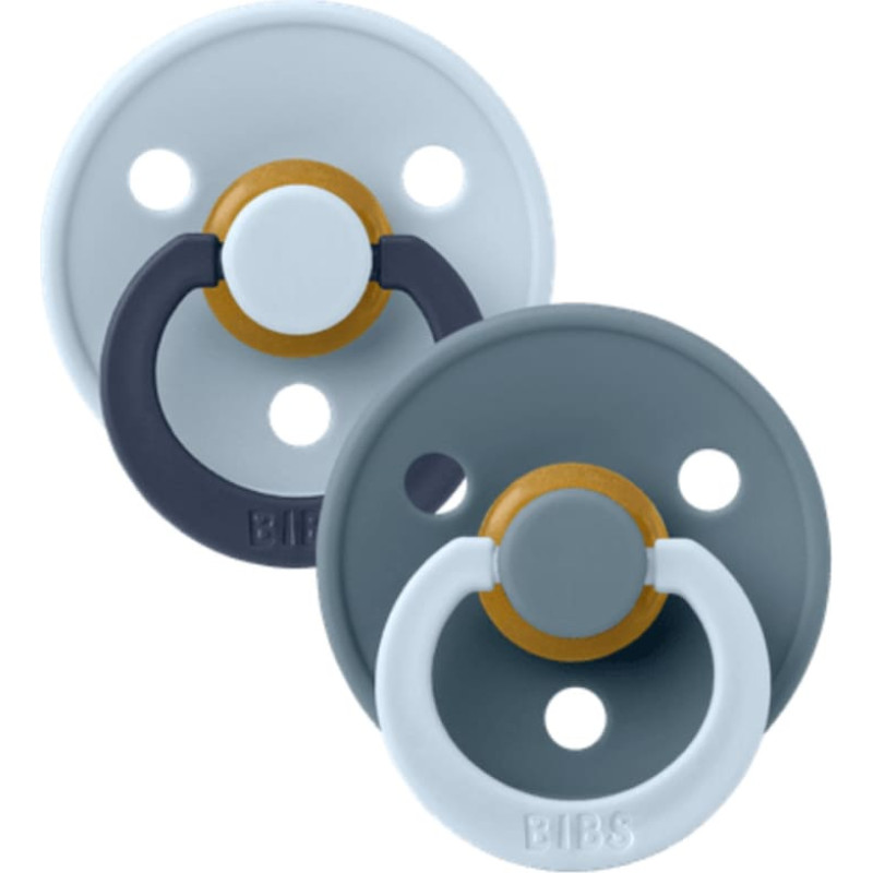 Bibs Studio Collection Colour Round &ndash; Fusion Baby Blue Petrol  Mix 6-18m 2pcs