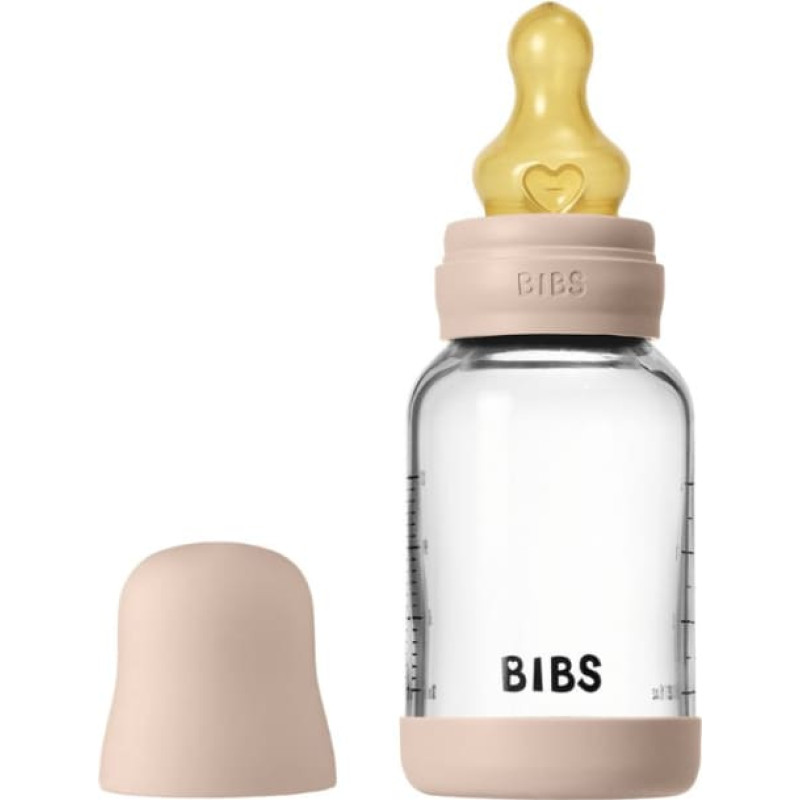 Bibs Glass Baby Bottle 120ml Blush
