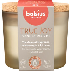 Bolsius Svece arom. stikla gl. ar korķi True Joy &Oslash;66x83mm vanilla delight
