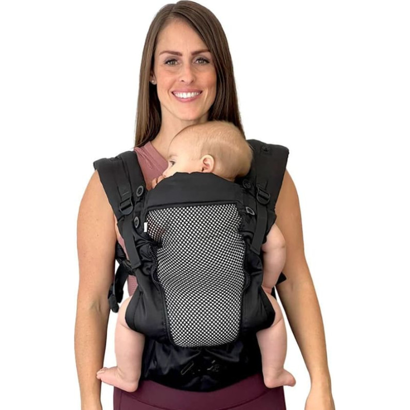 Bbl&uuml;v Chimparoo Ev&ouml;Air ergonomic and breathable baby carrier, 8 carrying positions, year-round use, 3&ndash;30 kg, black