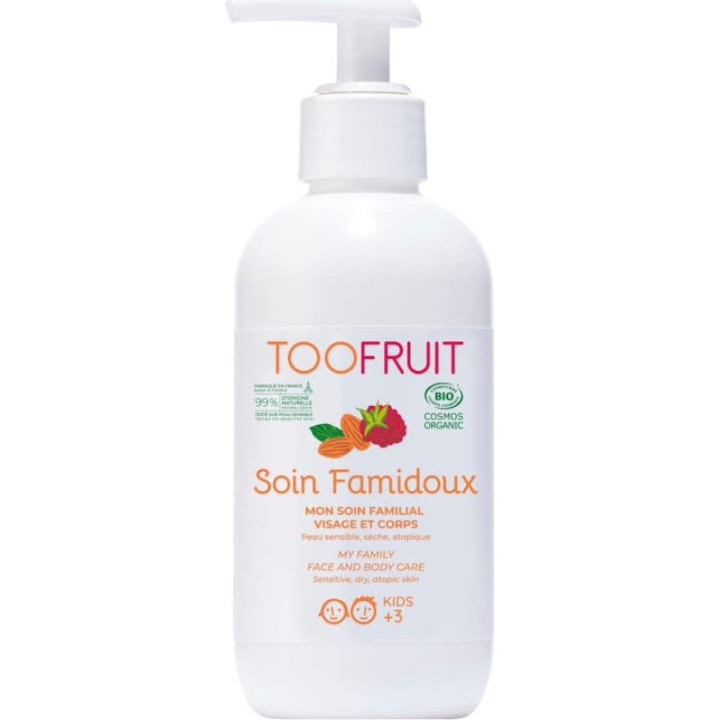 Toofruit Soin Famidoux organic face and body cream for sensitive, dry and atopic skin, 200 ml