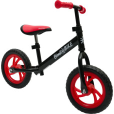 Bimbo Bike Vaiki&scaron;kas balancavimo dviratukas 12" &bdquo;RUNNER&ldquo;, juoda/raudona