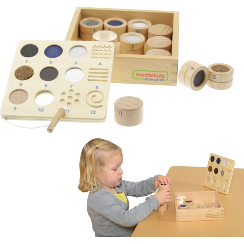 Masterkidz Zgaduj Dotykiem Materiał I Faktura 12 Element&oacute;w Montessori