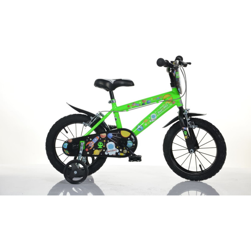 Bimbo Bike Vaikiškas dviratis Bimbo Bike 16" "BOY COSMOS", juodas/žalias