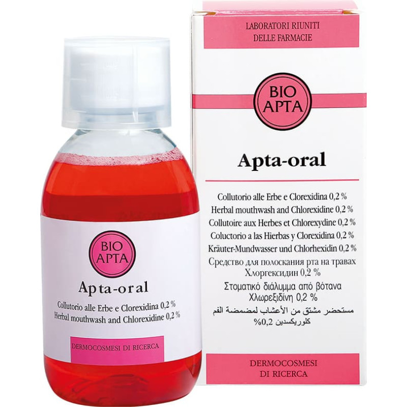 Bioapta Aptaoral Rosso (mouthwash with plant extracts and chlorhexidine 0.2%) 200ml