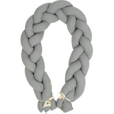 Babymatex Bumper - BRAID - TB00441 / 44  - MUSLIN - GREY - size 200 cm
