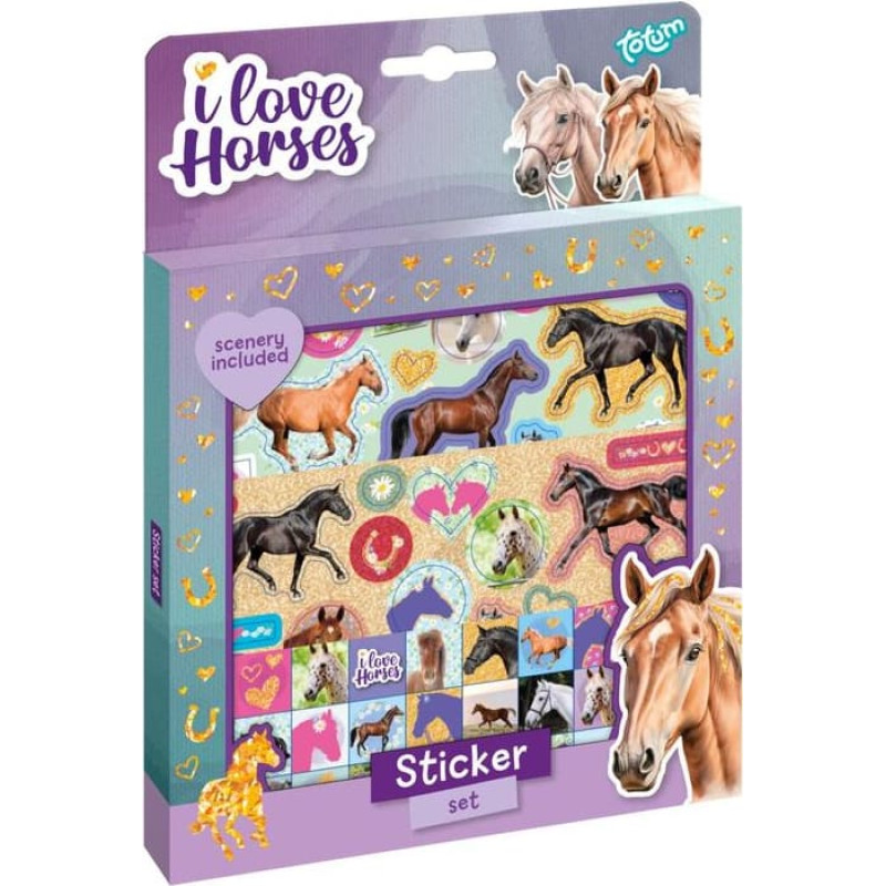 Totum uzlīmes komplekts I Love Horses, 073159
